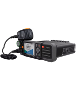 Radio móvil DMR UHF, 350-470 MHz, 1024 Canales, 64 Zonas, 256 Canales por zona, GNSS /GPS/GLONASS, Audio BT, Datos BT,  ip64, Convencional analógico y digital, Trunking digital.
