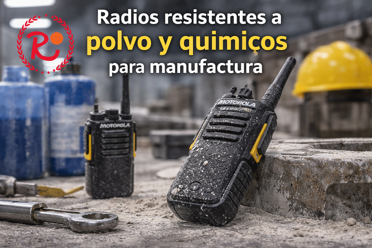 Radios resistentes a polvo y químicos para manufactura